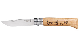 Нож складной Opinel №8 VRI Animalia Trout (рыба)